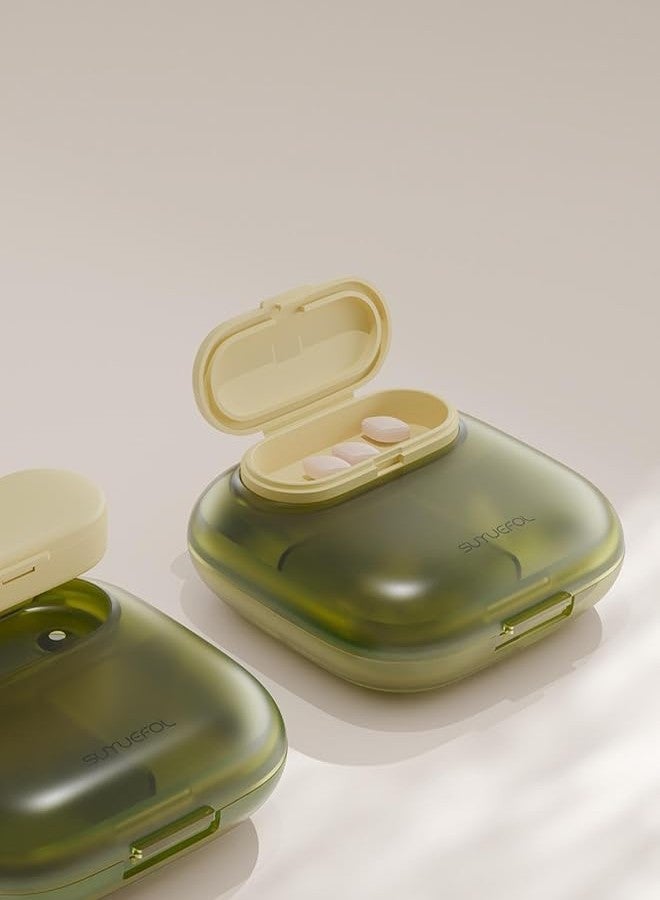 VALUEVIBES Mini Travel Pill Case - 4-Grid & 6-Grid Portable Medicine Box | Moisture-Proof, Leak-Proof & Stylish Pill Organizer for Vitamins, Tablets & Capsules (Green(6grid)) - Image 3